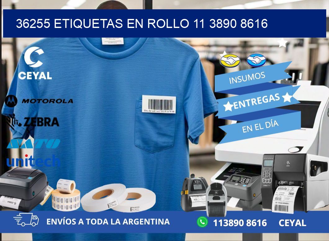 36255 ETIQUETAS EN ROLLO 11 3890 8616