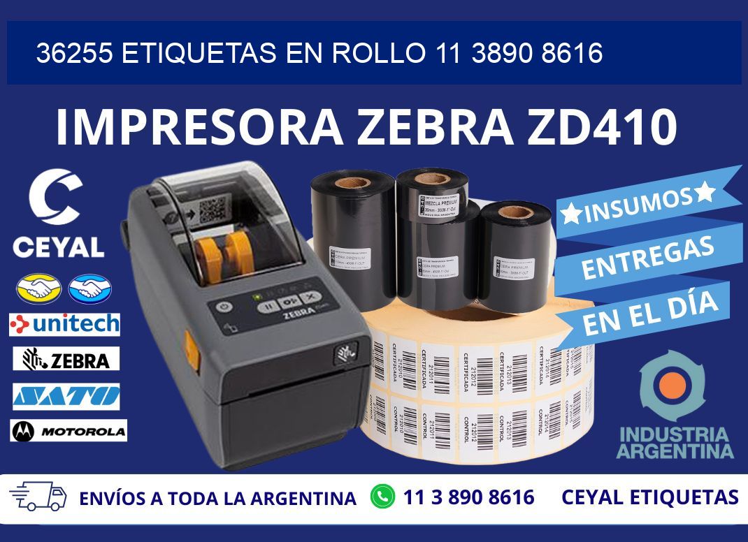 36255 ETIQUETAS EN ROLLO 11 3890 8616