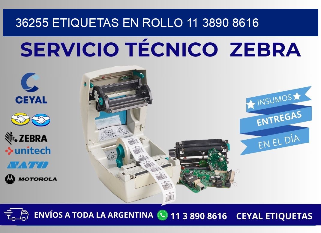 36255 ETIQUETAS EN ROLLO 11 3890 8616