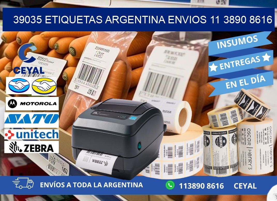 39035 ETIQUETAS ARGENTINA ENVIOS 11 3890 8616