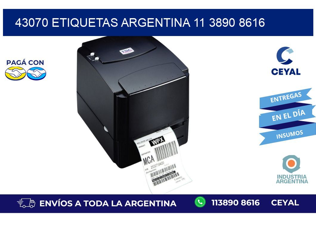43070 ETIQUETAS ARGENTINA 11 3890 8616