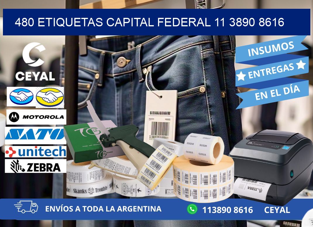 480 ETIQUETAS CAPITAL FEDERAL 11 3890 8616
