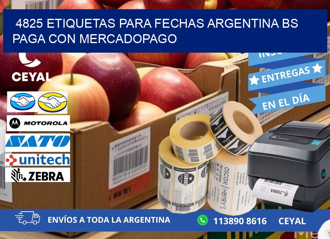 4825 ETIQUETAS PARA FECHAS ARGENTINA BS PAGA CON MERCADOPAGO