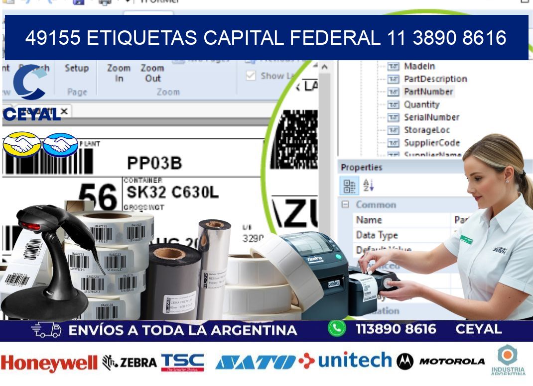 49155 ETIQUETAS CAPITAL FEDERAL 11 3890 8616
