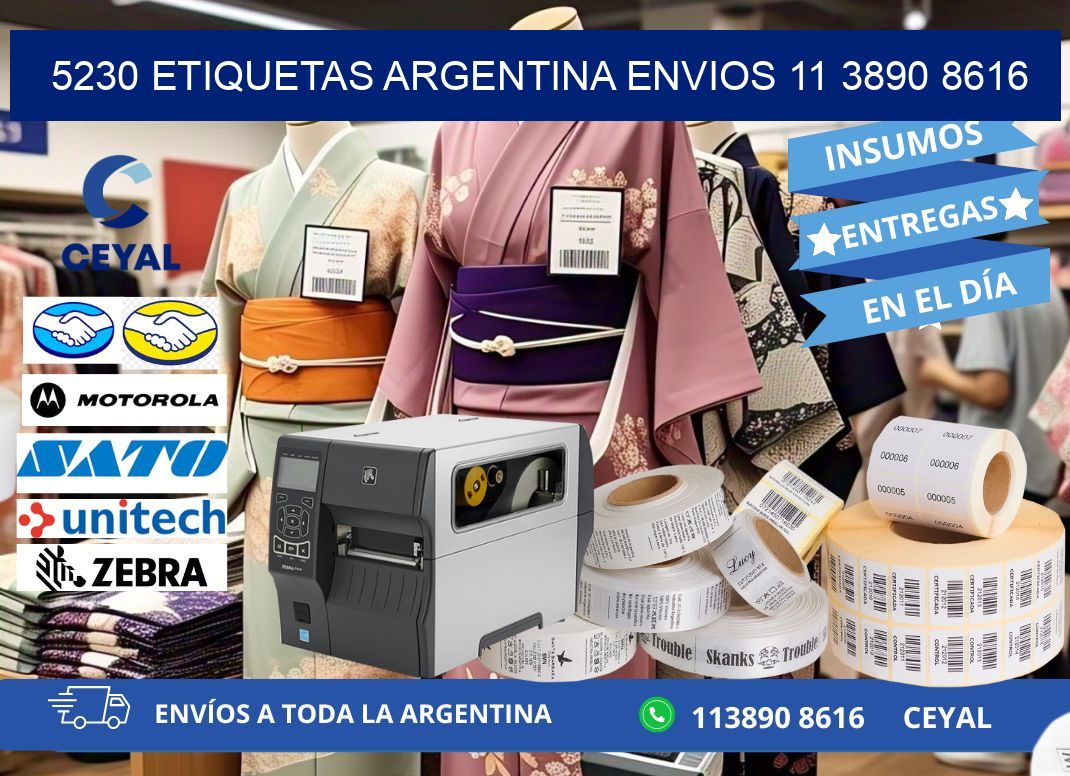 5230 ETIQUETAS ARGENTINA ENVIOS 11 3890 8616