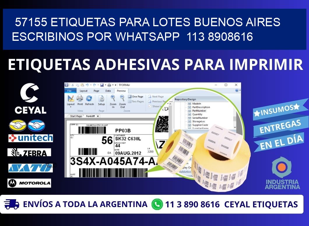 57155 ETIQUETAS PARA LOTES BUENOS AIRES ESCRIBINOS POR WHATSAPP  113 8908616