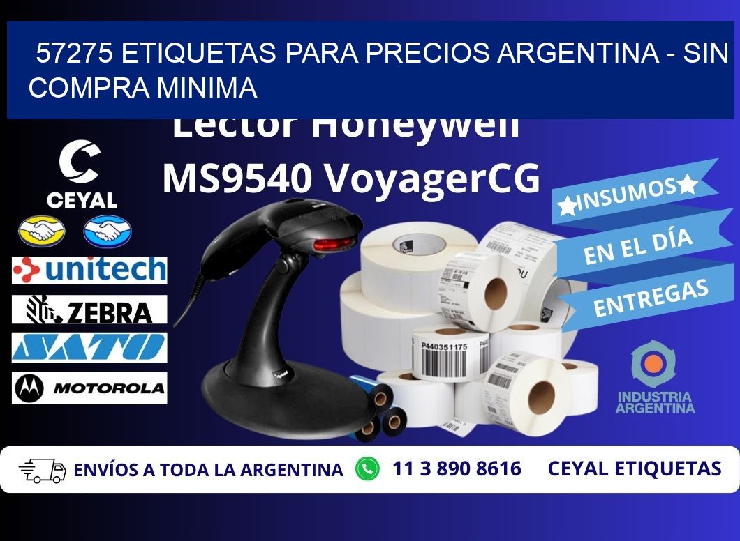 57275 ETIQUETAS PARA PRECIOS ARGENTINA - SIN COMPRA MINIMA
