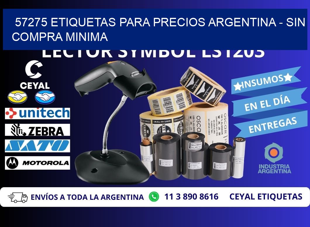 57275 ETIQUETAS PARA PRECIOS ARGENTINA - SIN COMPRA MINIMA