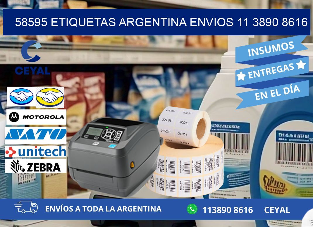 58595 ETIQUETAS ARGENTINA ENVIOS 11 3890 8616