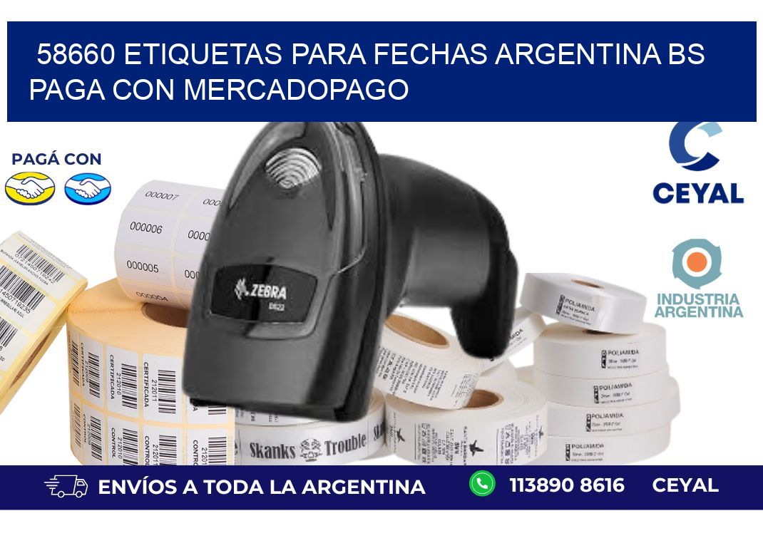 58660 ETIQUETAS PARA FECHAS ARGENTINA BS PAGA CON MERCADOPAGO