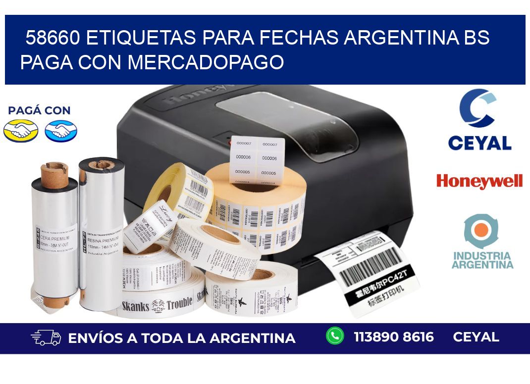 58660 ETIQUETAS PARA FECHAS ARGENTINA BS PAGA CON MERCADOPAGO