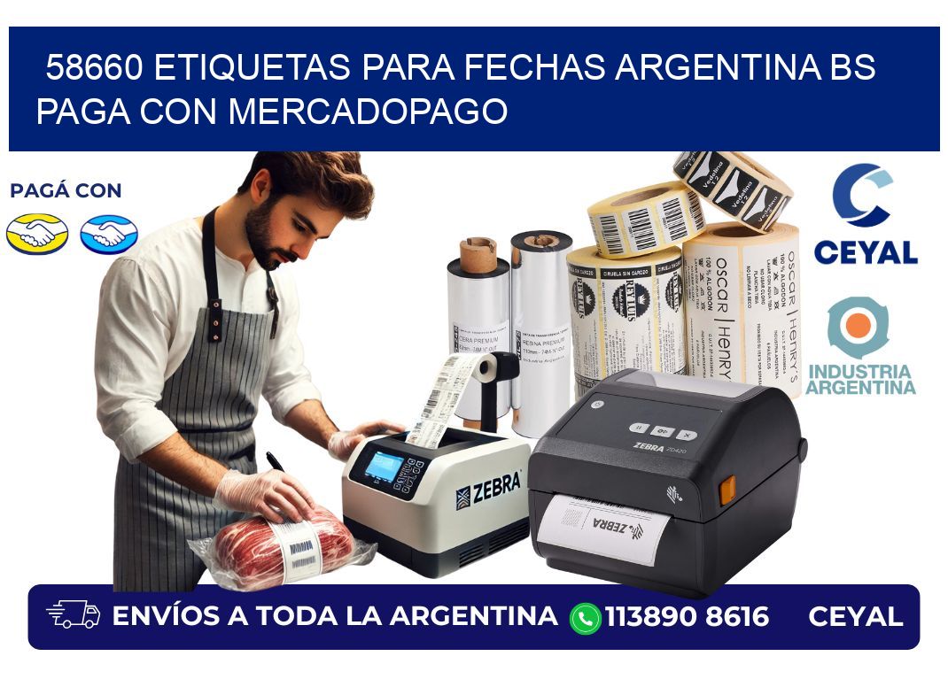 58660 ETIQUETAS PARA FECHAS ARGENTINA BS PAGA CON MERCADOPAGO