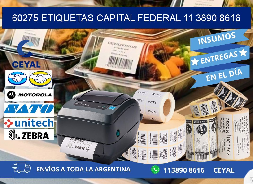 60275 ETIQUETAS CAPITAL FEDERAL 11 3890 8616