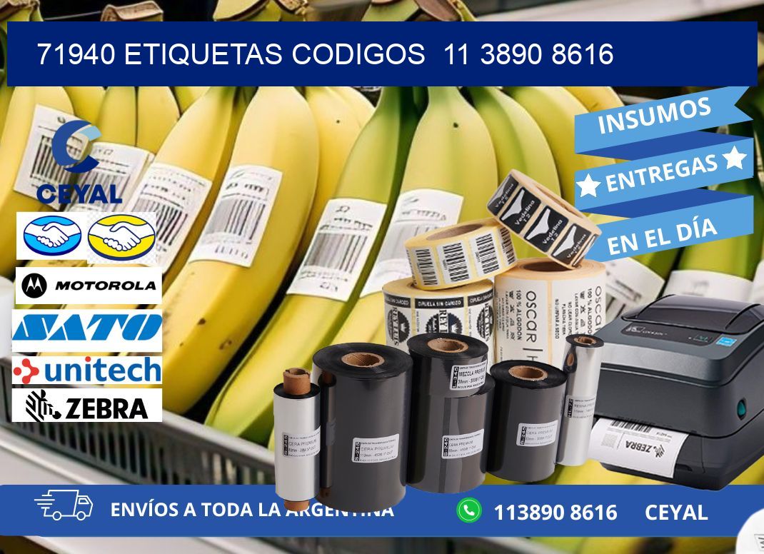 71940 ETIQUETAS CODIGOS  11 3890 8616