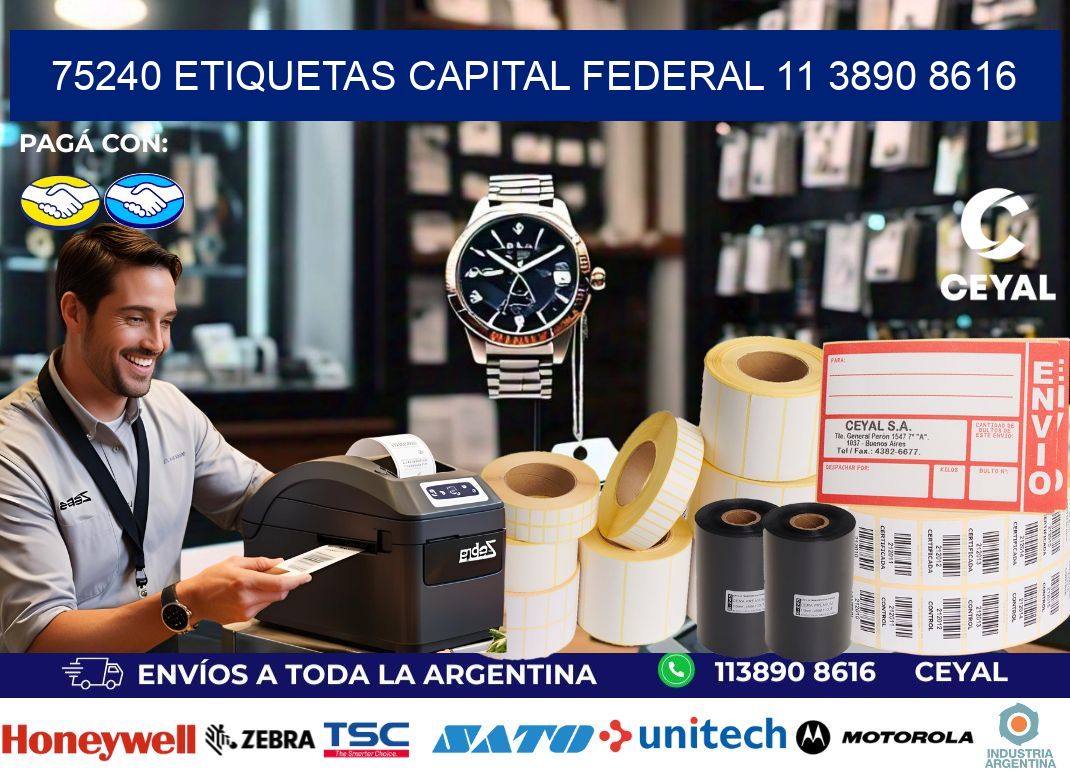 75240 ETIQUETAS CAPITAL FEDERAL 11 3890 8616