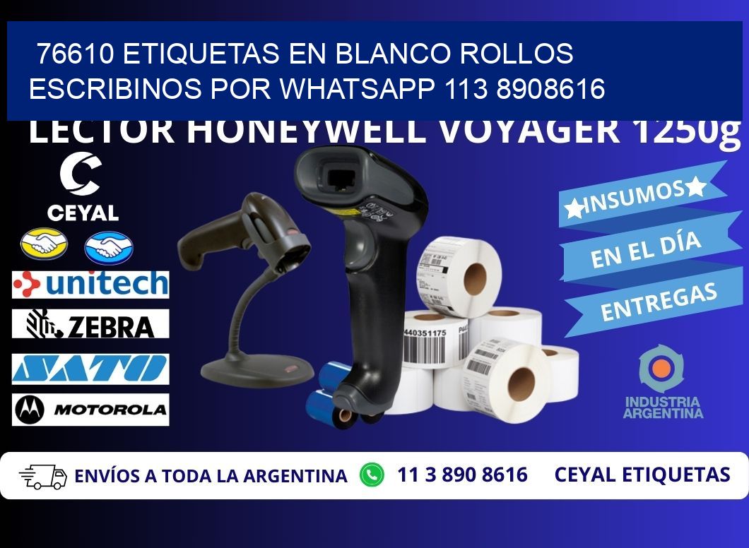 76610 ETIQUETAS EN BLANCO ROLLOS ESCRIBINOS POR WHATSAPP 113 8908616