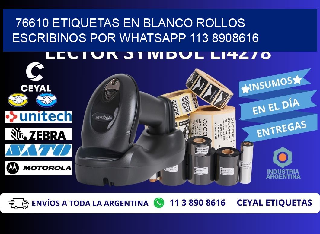 76610 ETIQUETAS EN BLANCO ROLLOS ESCRIBINOS POR WHATSAPP 113 8908616