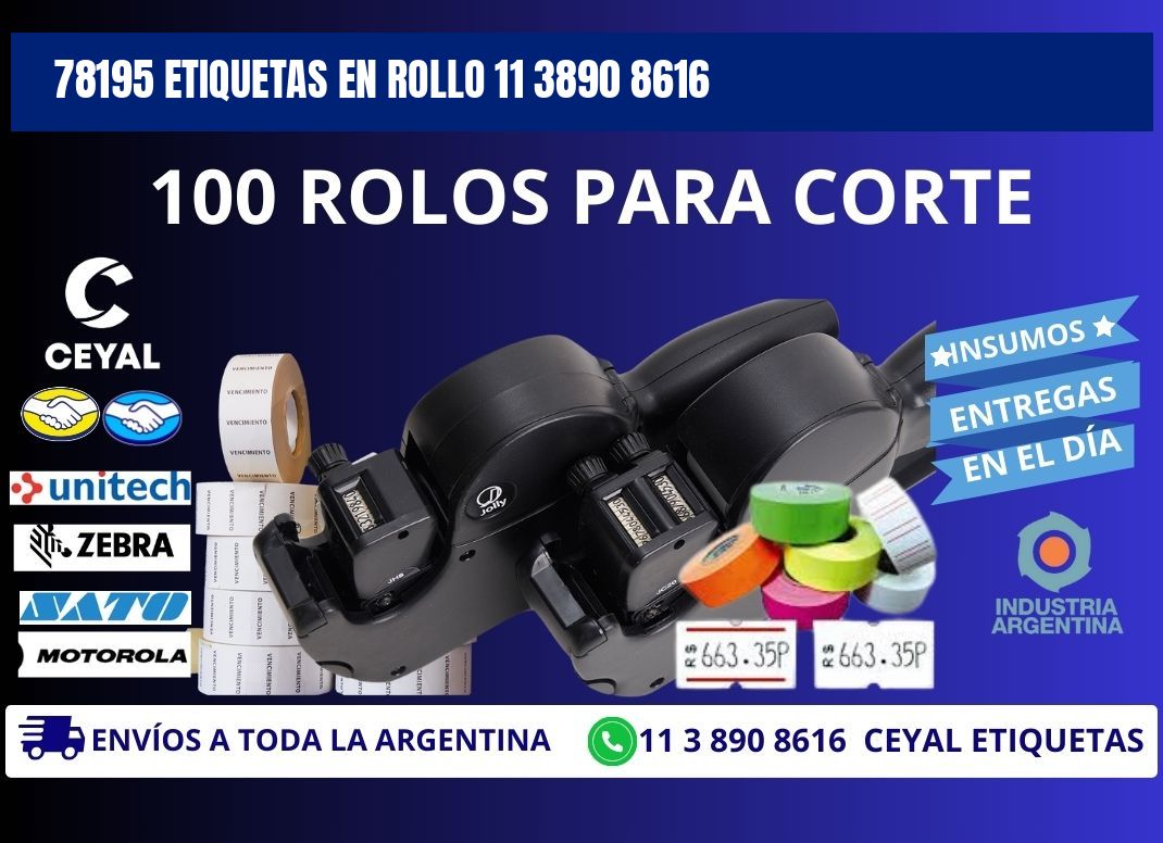 78195 ETIQUETAS EN ROLLO 11 3890 8616