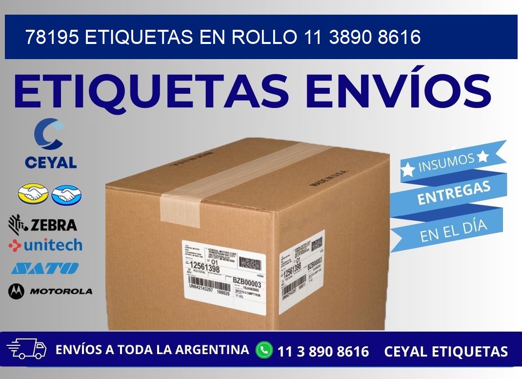 78195 ETIQUETAS EN ROLLO 11 3890 8616