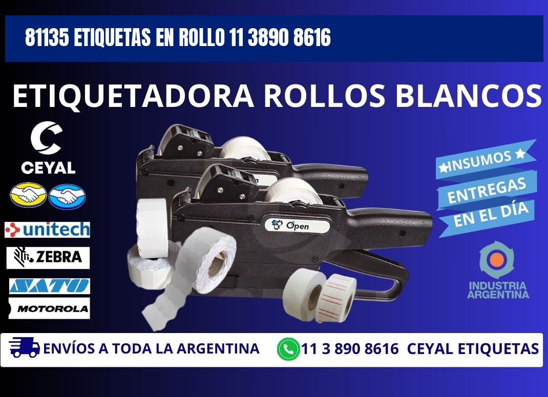 81135 ETIQUETAS EN ROLLO 11 3890 8616