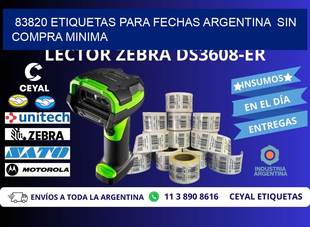 83820 ETIQUETAS PARA FECHAS ARGENTINA  SIN COMPRA MINIMA
