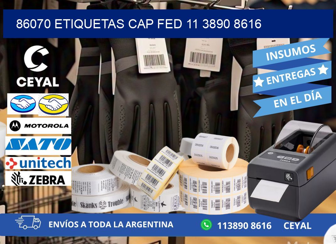 86070 ETIQUETAS CAP FED 11 3890 8616