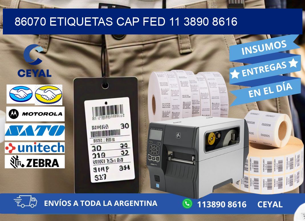 86070 ETIQUETAS CAP FED 11 3890 8616