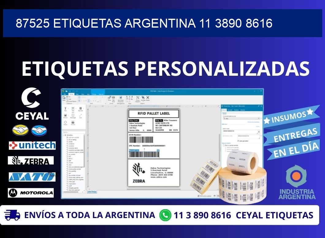 87525 ETIQUETAS ARGENTINA 11 3890 8616