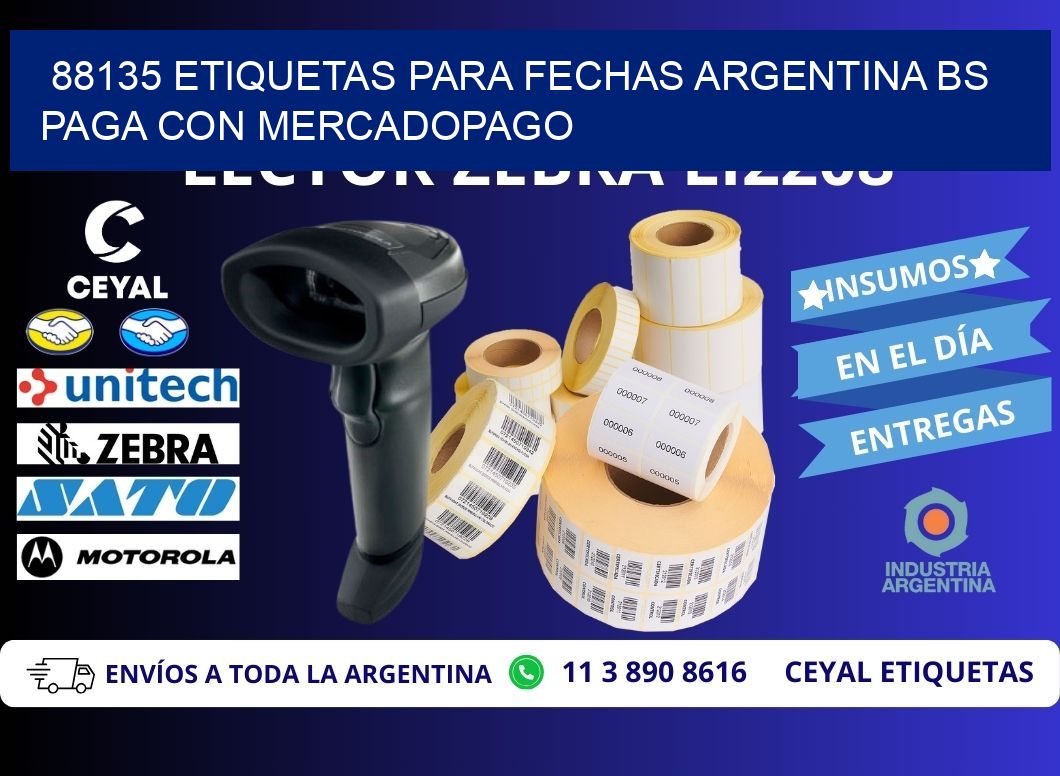 88135 ETIQUETAS PARA FECHAS ARGENTINA BS PAGA CON MERCADOPAGO