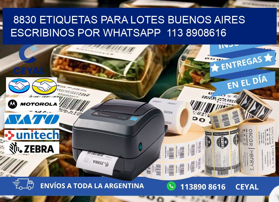 8830 ETIQUETAS PARA LOTES BUENOS AIRES ESCRIBINOS POR WHATSAPP  113 8908616