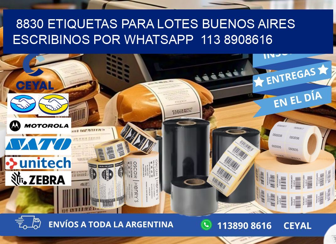 8830 ETIQUETAS PARA LOTES BUENOS AIRES ESCRIBINOS POR WHATSAPP  113 8908616