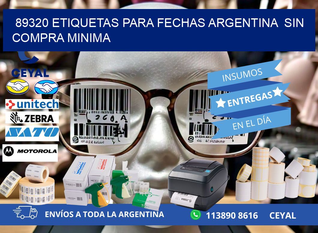 89320 ETIQUETAS PARA FECHAS ARGENTINA  SIN COMPRA MINIMA