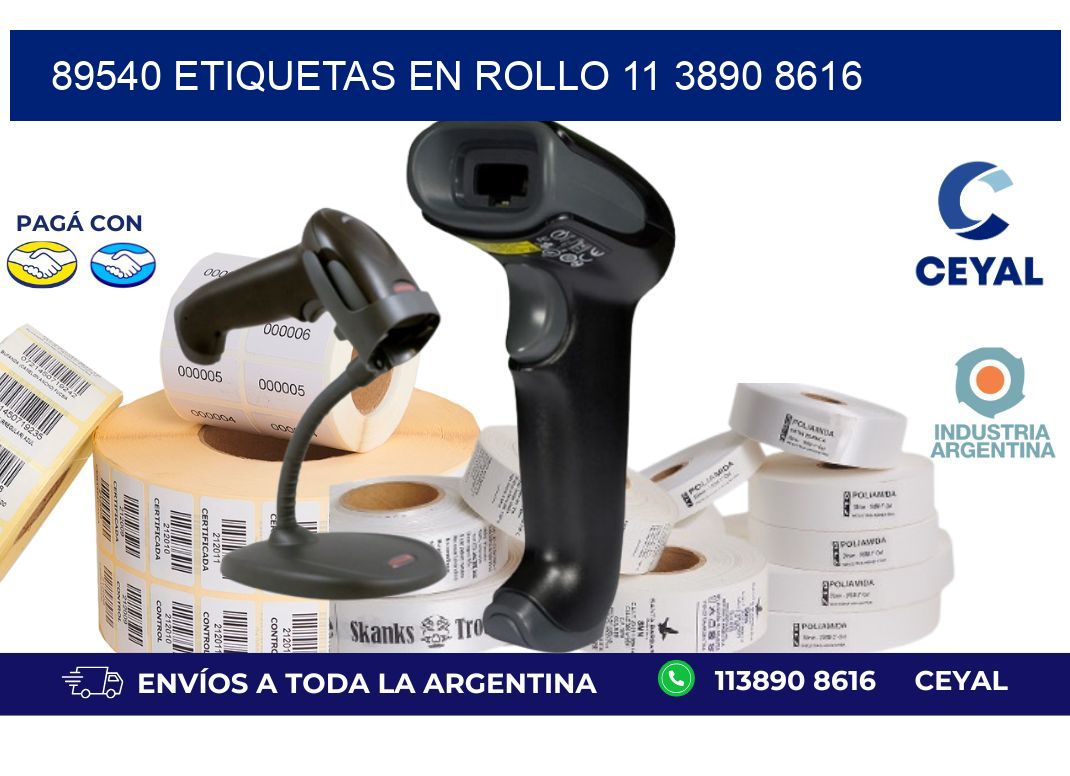 89540 ETIQUETAS EN ROLLO 11 3890 8616