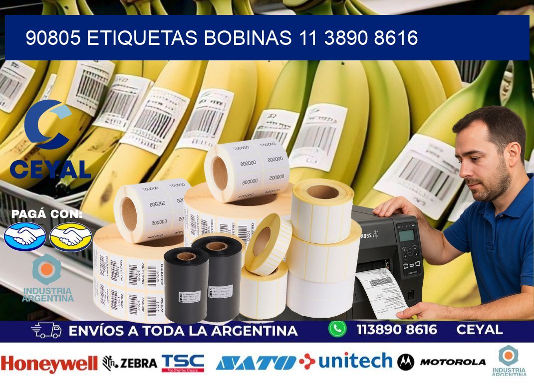 90805 ETIQUETAS BOBINAS 11 3890 8616