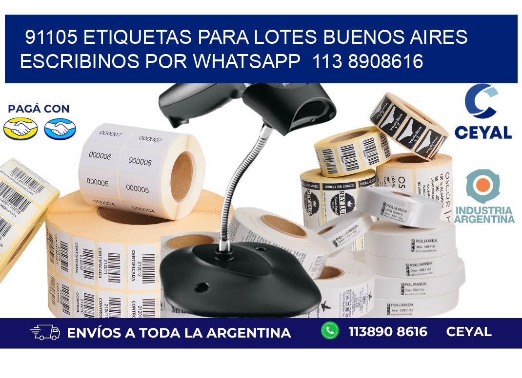91105 ETIQUETAS PARA LOTES BUENOS AIRES ESCRIBINOS POR WHATSAPP  113 8908616