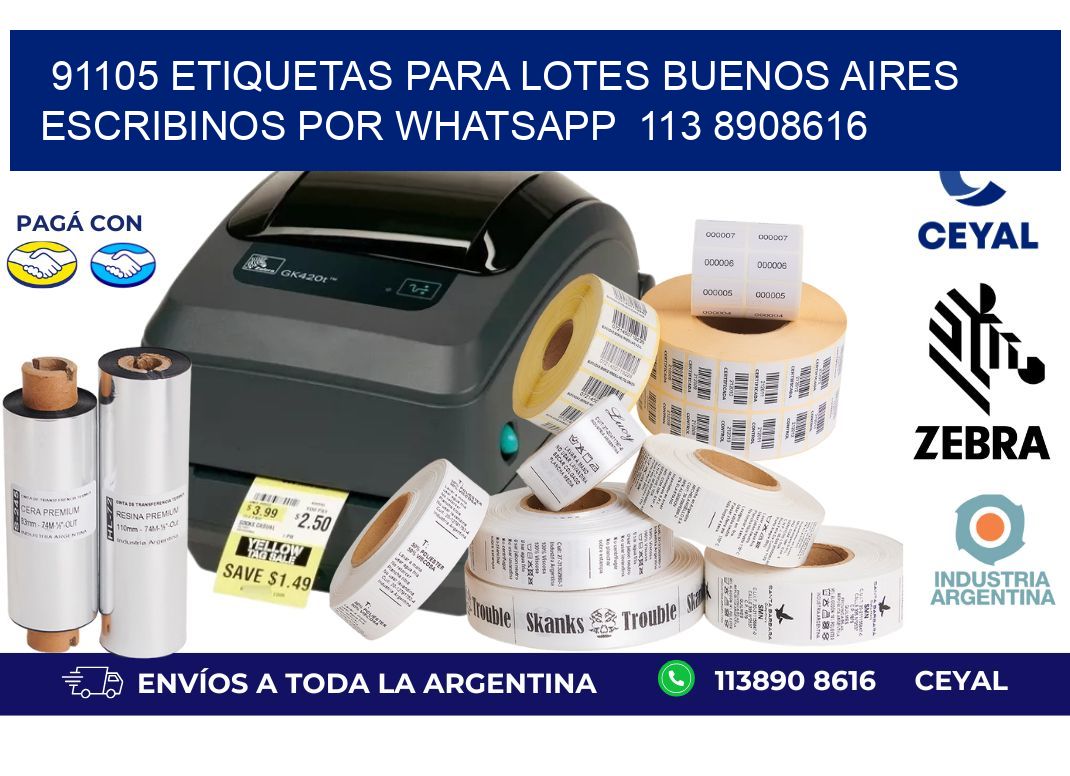 91105 ETIQUETAS PARA LOTES BUENOS AIRES ESCRIBINOS POR WHATSAPP  113 8908616