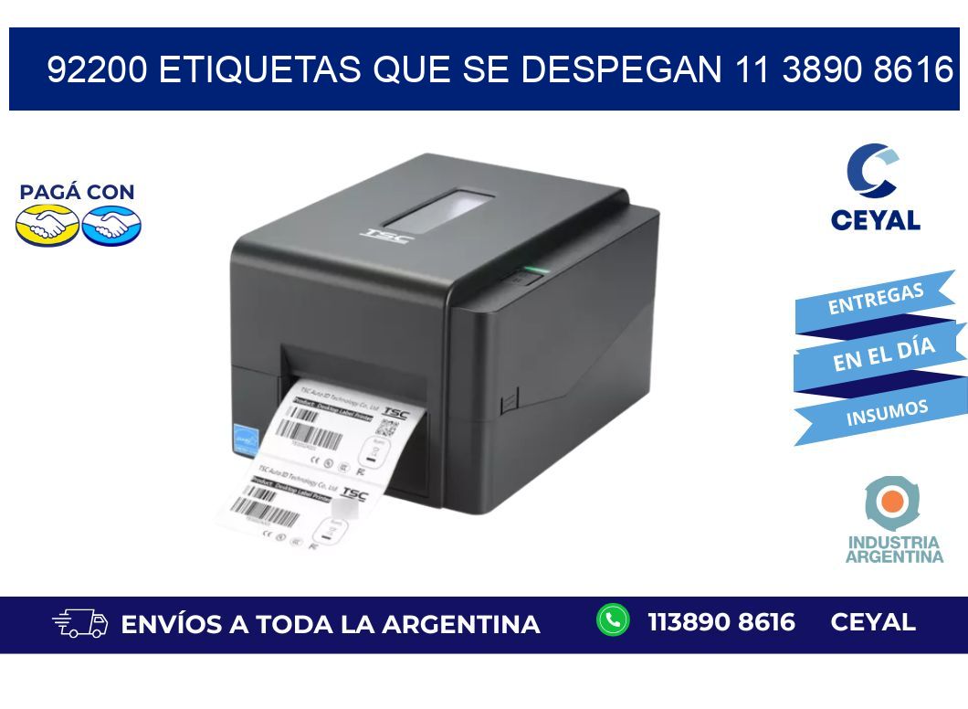 92200 ETIQUETAS QUE SE DESPEGAN 11 3890 8616