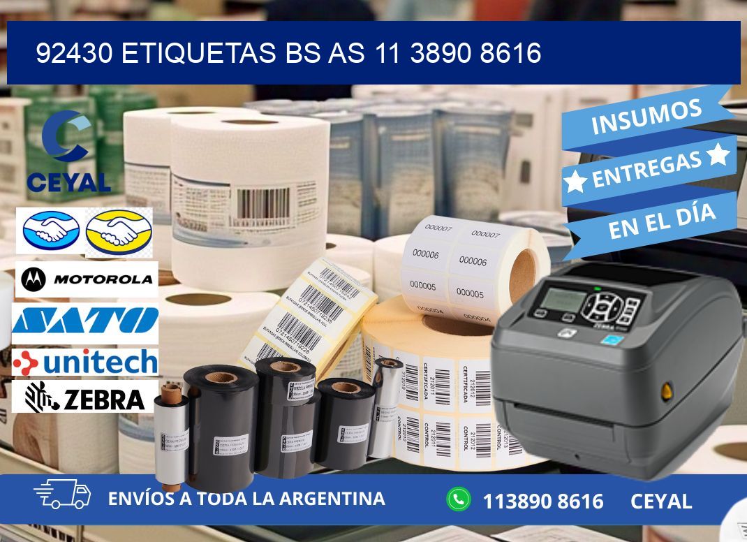 92430 ETIQUETAS BS AS 11 3890 8616
