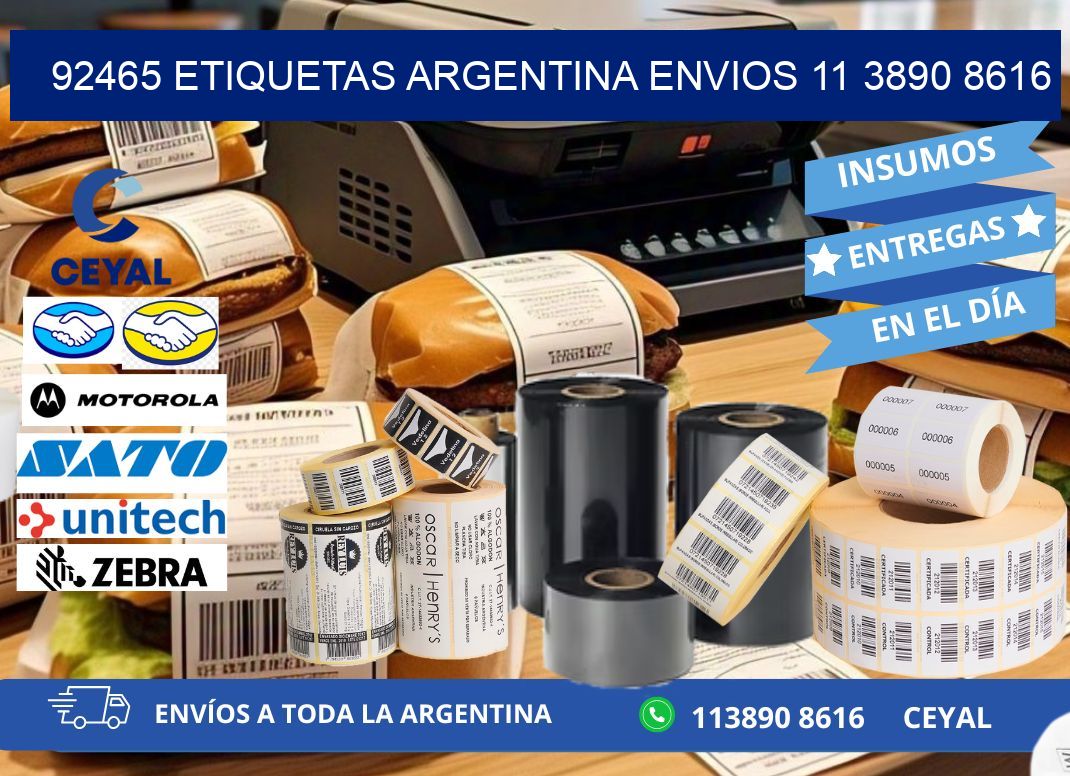 92465 ETIQUETAS ARGENTINA ENVIOS 11 3890 8616