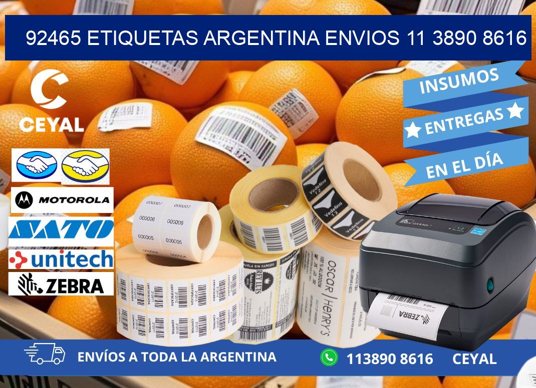 92465 ETIQUETAS ARGENTINA ENVIOS 11 3890 8616