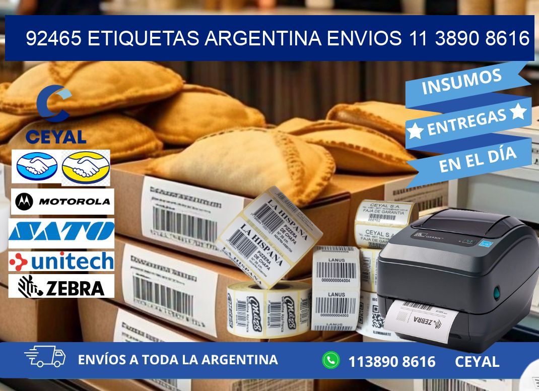 92465 ETIQUETAS ARGENTINA ENVIOS 11 3890 8616