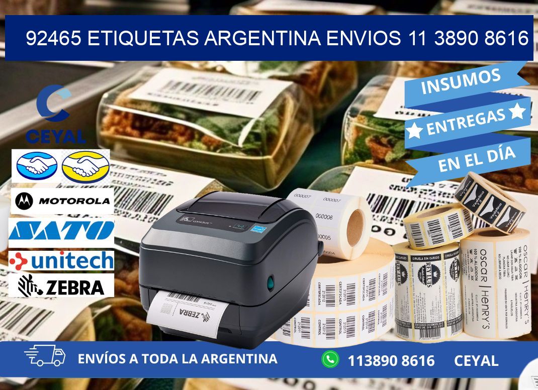 92465 ETIQUETAS ARGENTINA ENVIOS 11 3890 8616