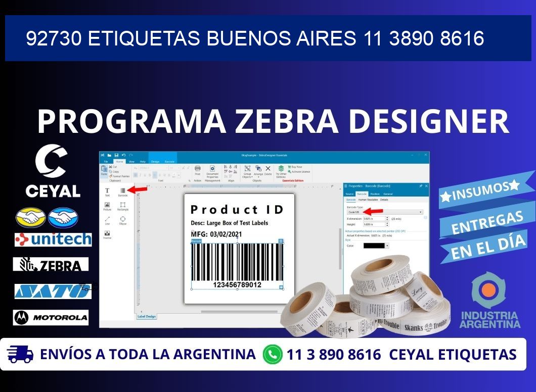 92730 ETIQUETAS BUENOS AIRES 11 3890 8616