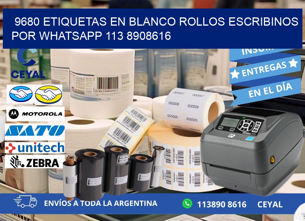 9680 ETIQUETAS EN BLANCO ROLLOS ESCRIBINOS POR WHATSAPP 113 8908616