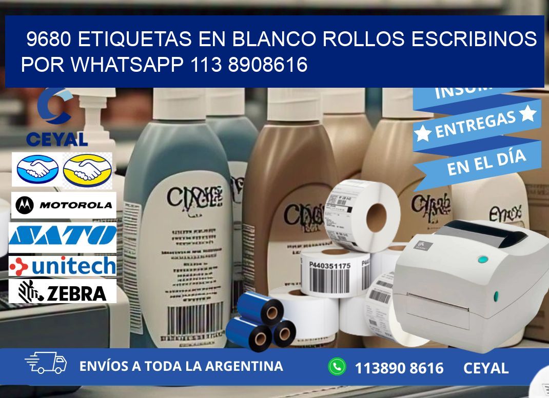 9680 ETIQUETAS EN BLANCO ROLLOS ESCRIBINOS POR WHATSAPP 113 8908616