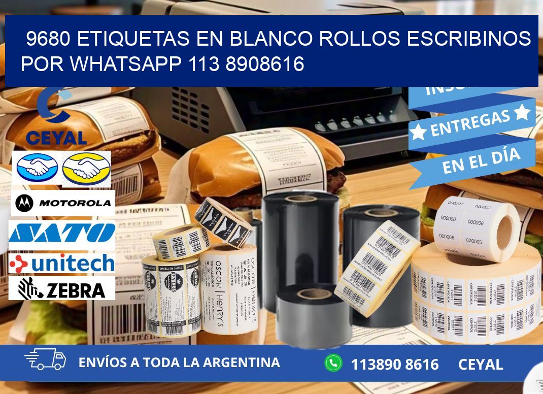 9680 ETIQUETAS EN BLANCO ROLLOS ESCRIBINOS POR WHATSAPP 113 8908616