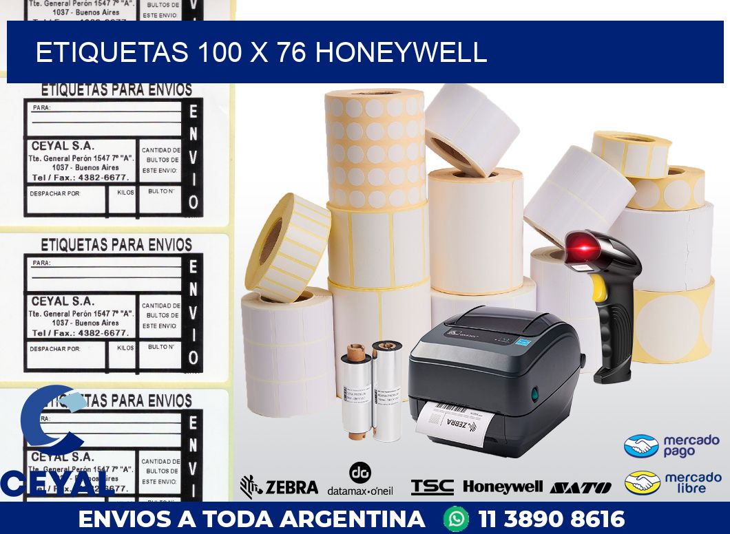 ETIQUETAS 100 x 76 HONEYWELL