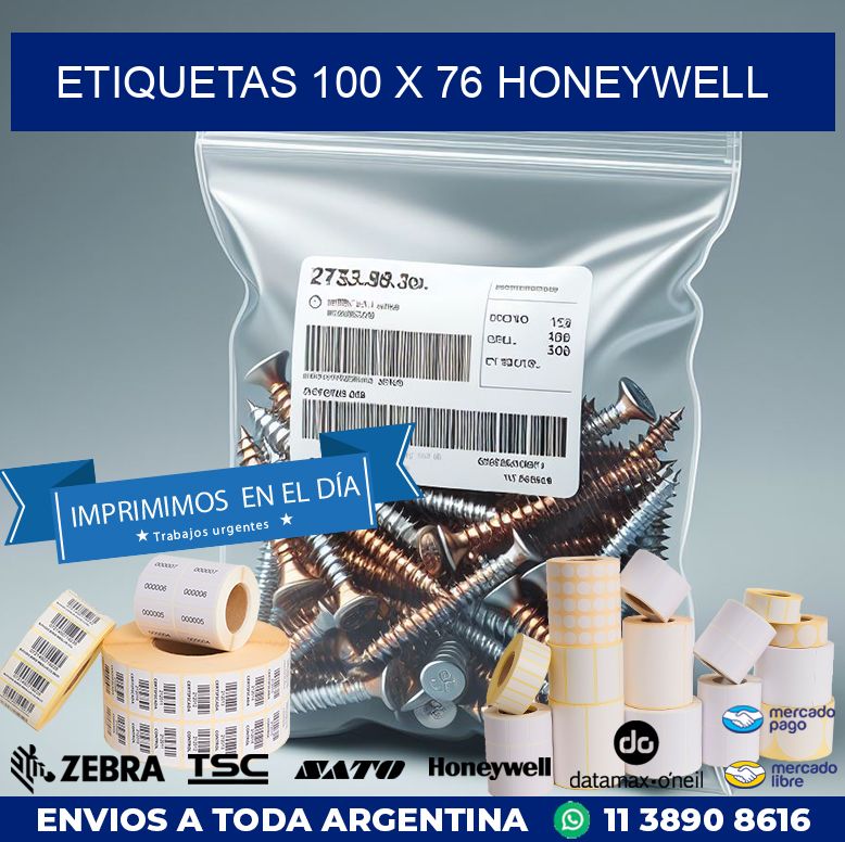 ETIQUETAS 100 x 76 HONEYWELL