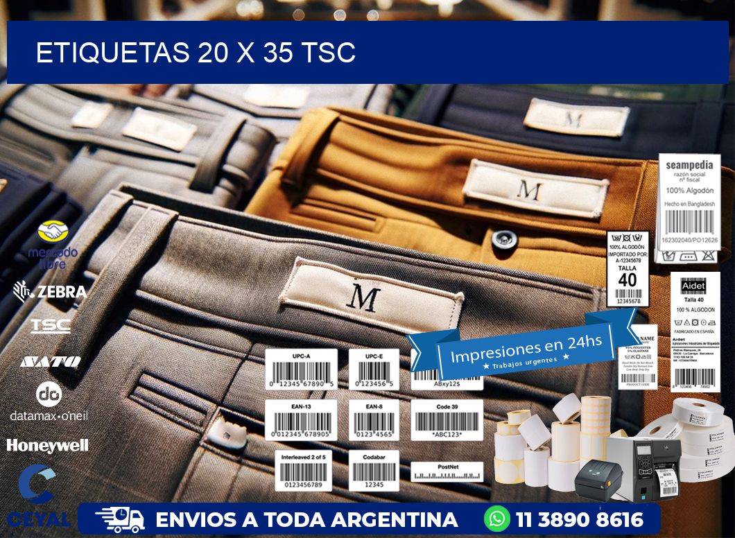 ETIQUETAS 20 x 35 TSC