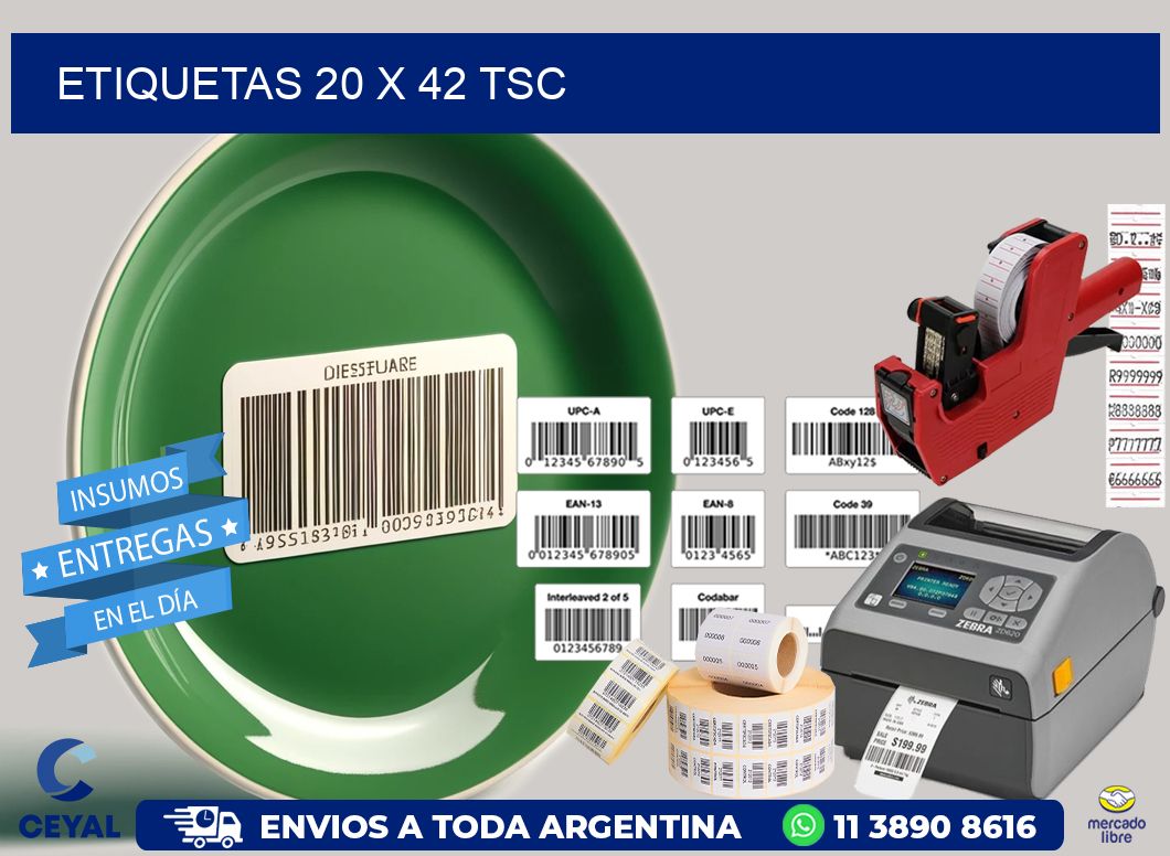 ETIQUETAS 20 x 42 TSC